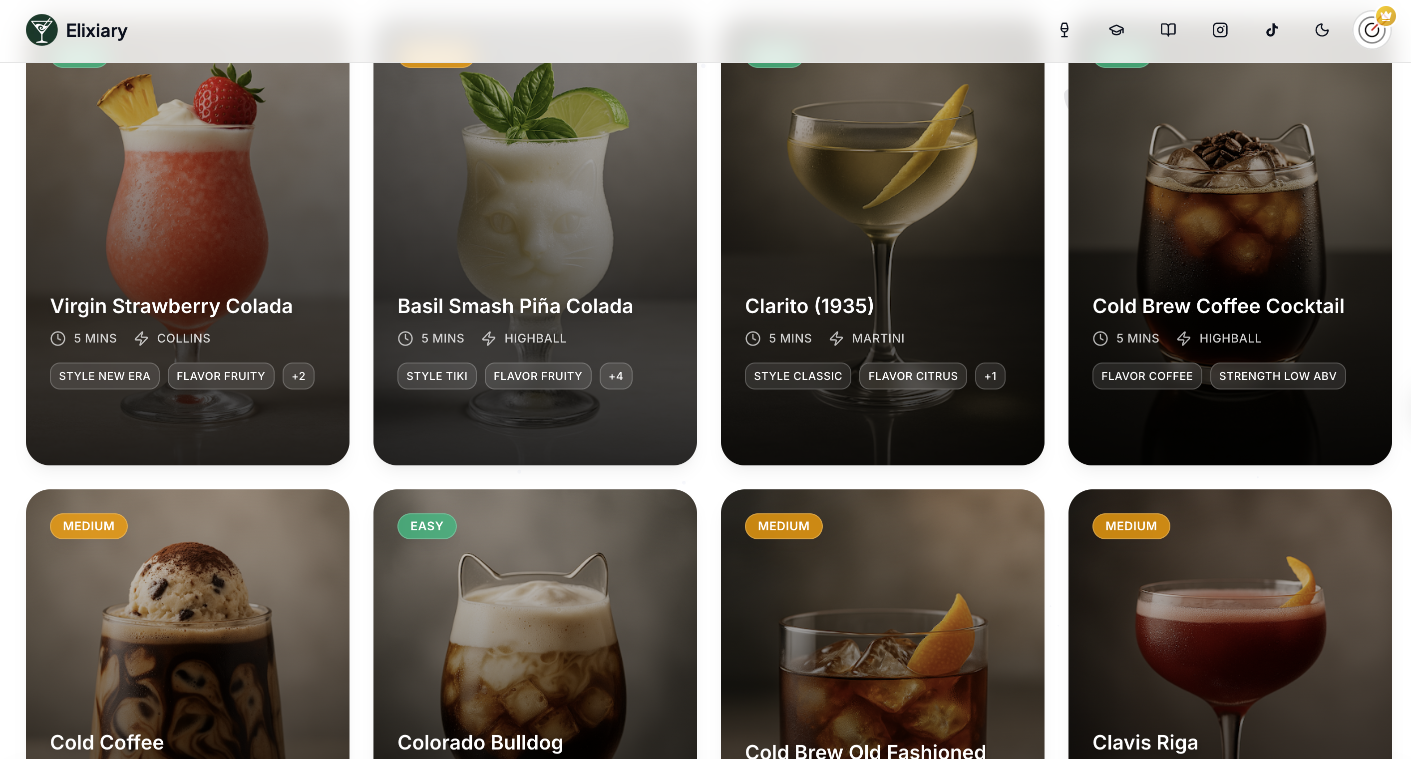 AI-Generated Cocktail Gallery