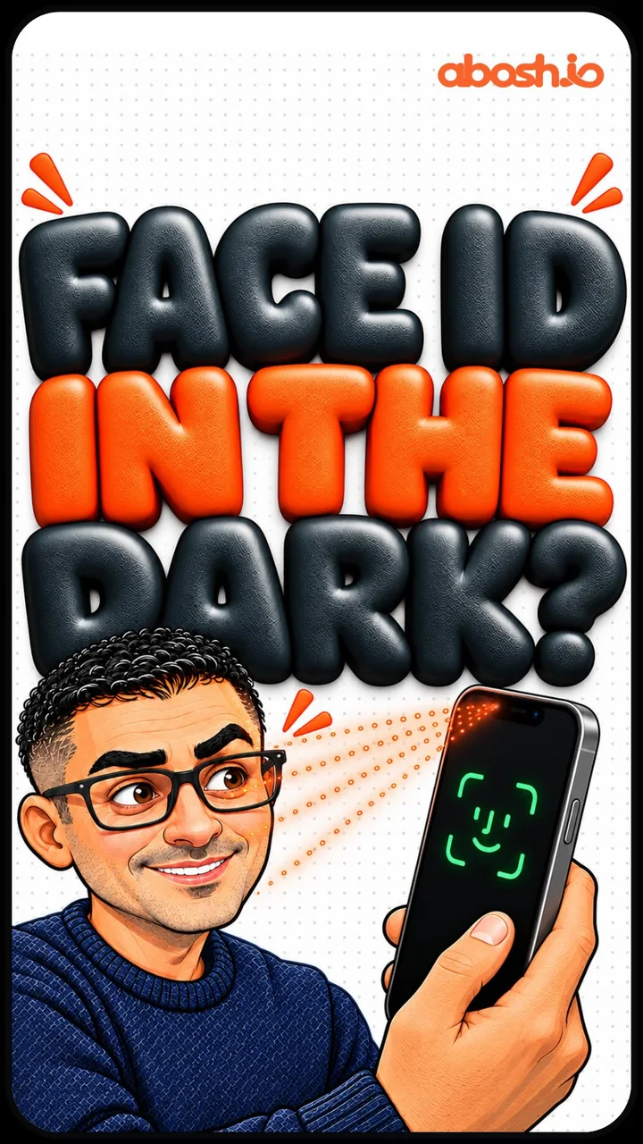 Face ID works in darkness because it uses infrared light, which your eyes cannot see. Thousands of projected dots help capture facial depth.