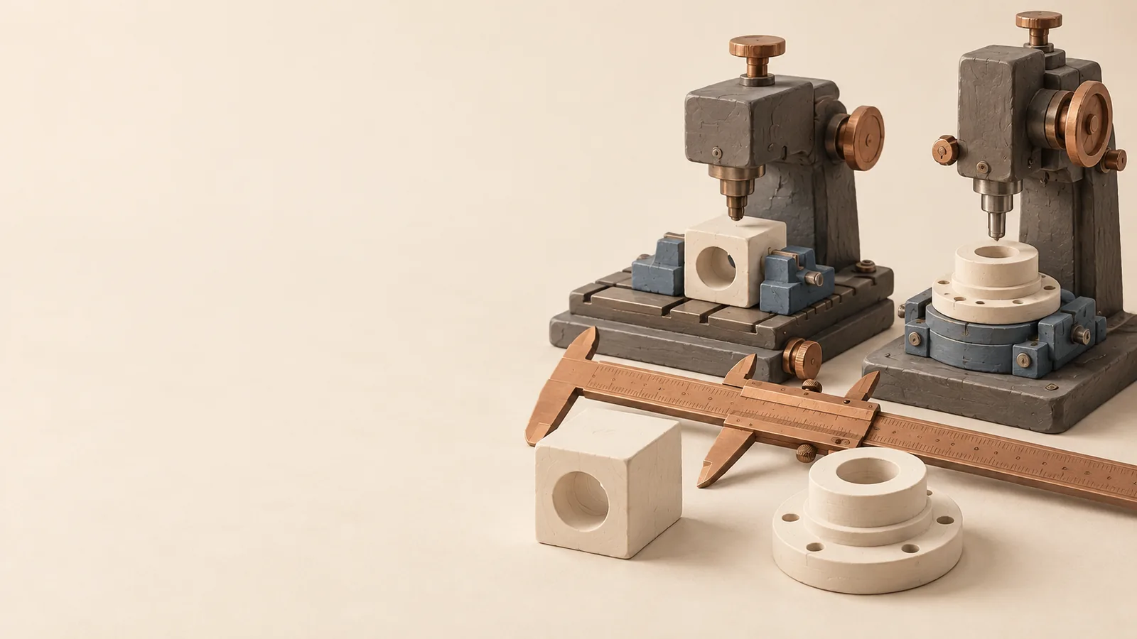 Two production methods compared with the same measuring tool.