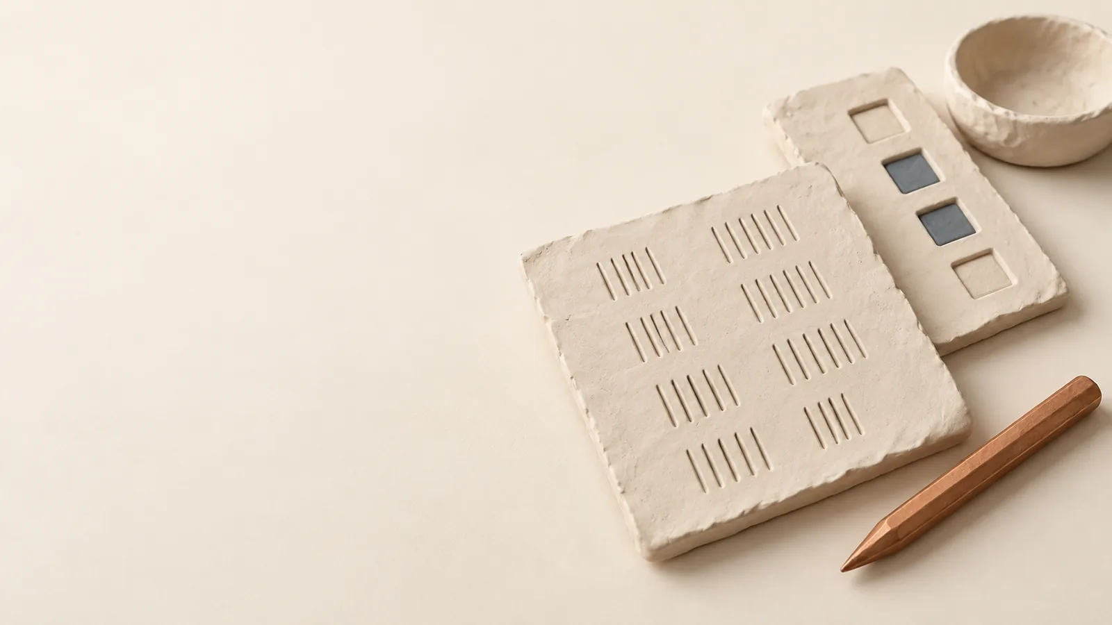 A tally sheet beside a task completion sheet.