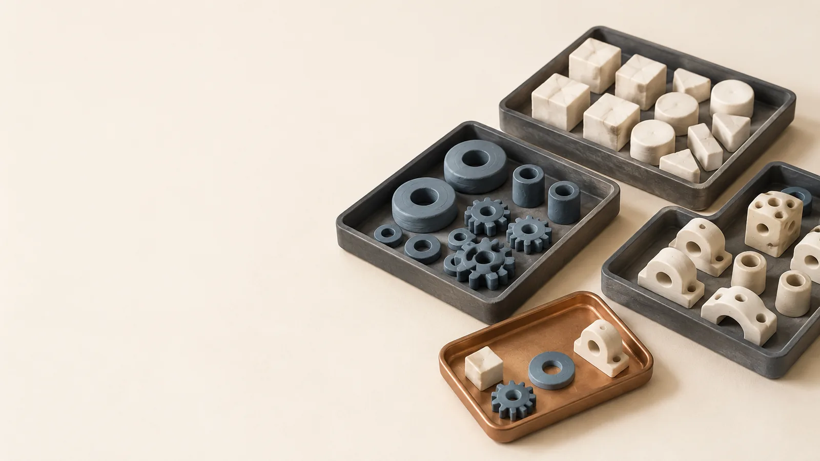 Samples selected from separate groups of components.