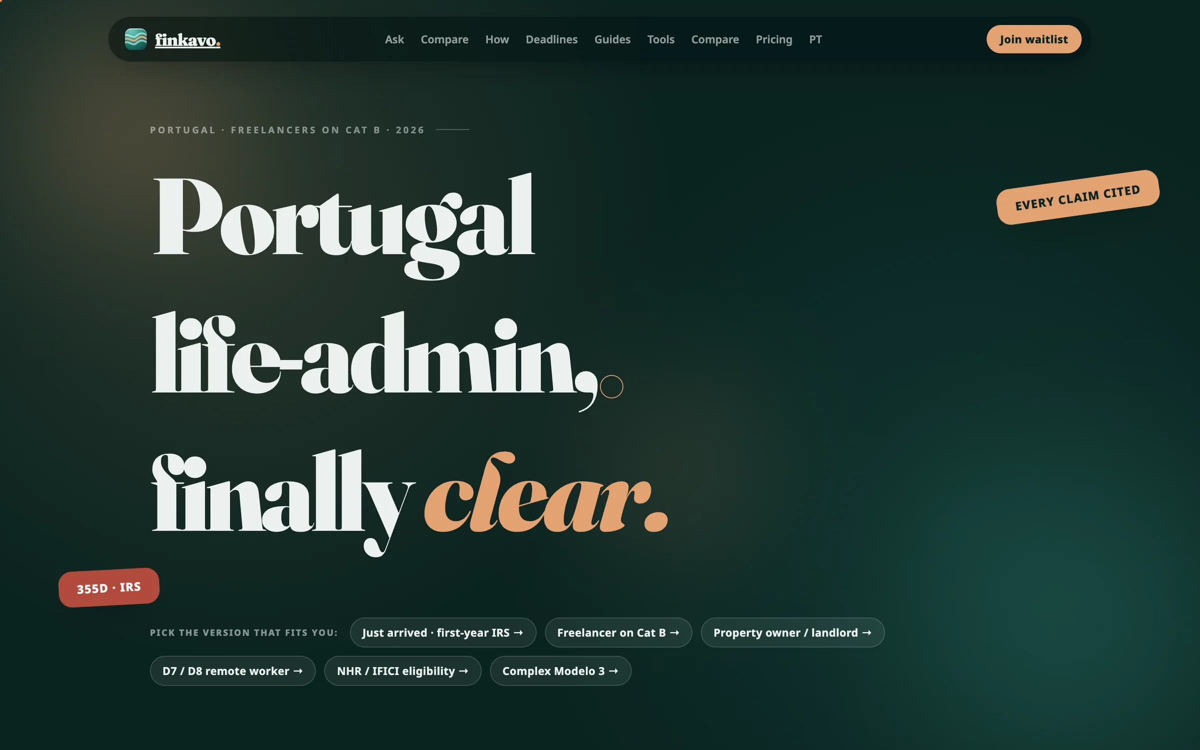 finkavo.com: Portugal life-admin, finally clear
